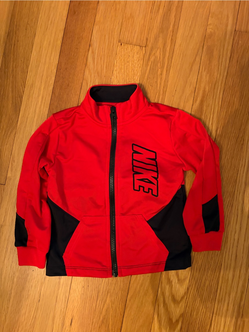 Nike | Toddler Boy Block Tricot Full-Zip Track Jacket | Red/Black | Size: 24M